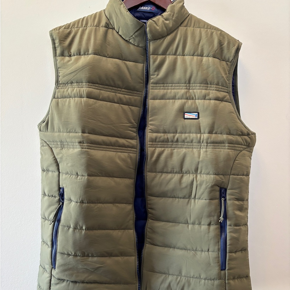 johnnie-O Olive Quilted Vest